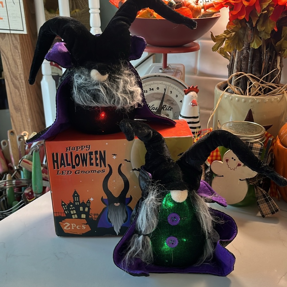 Two Pack LED Halloween Gnomes
